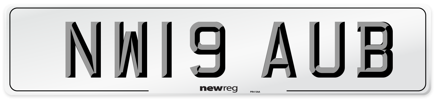 NW19 AUB Number Plate from New Reg